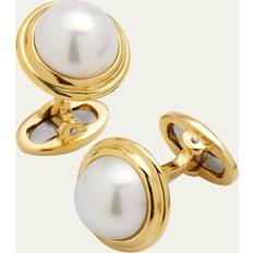 Cufflinks Men's 18K Gold Mabe Pearl Cufflinks