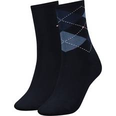 Tommy Hilfiger Dame Klær Tommy Hilfiger Strømper 2P Check Sock Marine 39/42 Herre