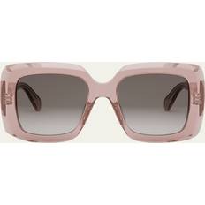 Celine Sunglasses Celine Bold Three-Dot Acetate Square BORDEAUX