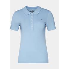 Damen - L Poloshirts Tommy Hilfiger Polohemd 1985 WW0WW37823 Blau Slim Fit