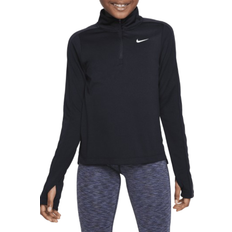 XS Oberteile Nike Girl's Dri-Fit Half-Zip Long Sleeve Top - Black/White