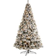 10ft christmas tree Nearly Natural Unlit Flocked West Virginia Green Christmas Tree 120"