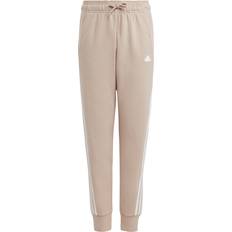 Adidas Girl's Futere Icons 3-Stripes Cotton Pants - Wonder Taupe S23/White (IC0117)