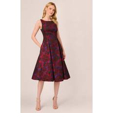 Adrianna Papell Red Dresses Adrianna Papell Jacquard Tea Dress, Red/Multi