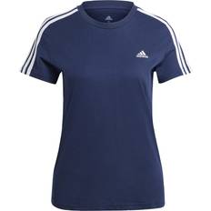 Adidas Herre T-skjorter & Singleter Adidas Women Essentials Slim Stripes Tee White