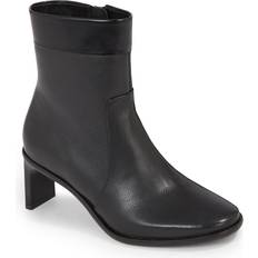 Calvin Klein Stiefeletten Calvin Klein Leather Heeled Ankle Boots BLACK