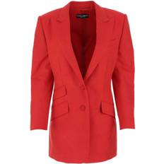 Dolce & Gabbana Red Blazers Dolce & Gabbana Red Silk Blend Blazer Red