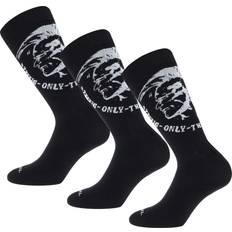 Diesel Cotton Socks Diesel Men's Mens SKM-Ray Threepack Socks Black 32/30/31/5.5/6/7/6.5/7.5/8/4/2.5/4.5/3.5/3/5