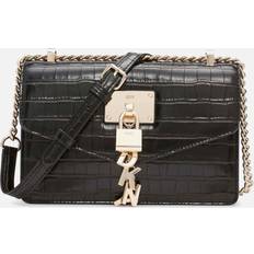 DKNY Bags DKNY Elissa Locket Leather Shoulder Bag Black