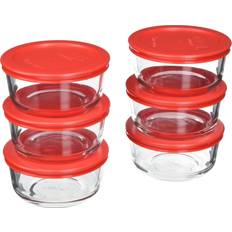 MealBox™ 4-cup Divided Glass Food Storage Container with Turquoise Lid