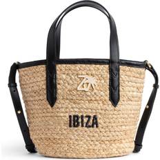 Damen Strandtaschen Zadig & Voltaire Le Baby Ibiza Strandtasche Damen Baumwolle/Jute/Kalbsleder Einheitsgröße Nude
