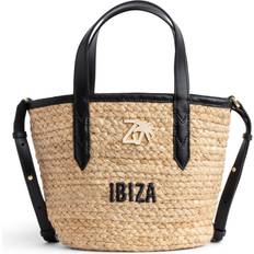 Strandtaschen Zadig & Voltaire Le Baby Ibiza Strandtasche Damen Baumwolle/Jute/Kalbsleder Einheitsgröße Nude