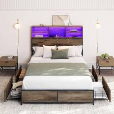 Bed Frames Belleze Full/ Queen Size with 4 Drawers