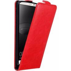 Handyfutterale Cadorabo Flip wie Invisible Cover Huawei Mate 8 Smartphone Hülle, Rot
