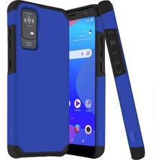 FOR TCL ION V T607DL Shockproof Hybrid Cover Phone Case mk Blue