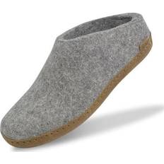 Innetøfler Glerups Unisex Slip-on With Leather Sole, Grey