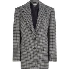 Tommy Hilfiger Dame Dressjakker Tommy Hilfiger Oversized Wool Check Sb Blazer Houndstooth Blue Grey