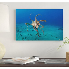 East Urban Home Day Octopus Hawaii Multicolor Framed Art 26x18"