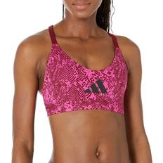 Adidas Red Bras Adidas Women's Designed AEROREADY Light Support Training Bra, Lucid Fuchsia/Collegiate Burgundy, A-C