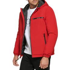 Calvin Klein Red Jackets Calvin Klein Men's Logo Hooded Jacket True Red