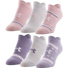 Under Armour Socks Under Armour Essential 2.0 No Show Socks for Ladies 6-Pair Pack Purple Assorted