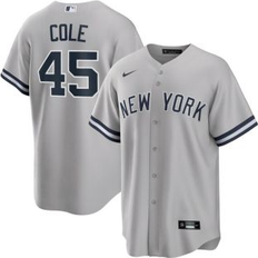 Nike New York Yankees Game Jerseys Nike Men's New York Yankees Official Player Replica Jersey Gerrit Cole Gray Gray