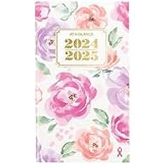 At-A-Glance BADGE 2024-2025 City of Hope Two Year Monthly Planner Floral Pocket