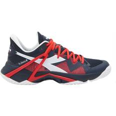 Diadora Men Racket Sport Shoes Diadora B.Icon All Ground Mens Tennis Shoes, Blue/White/Red