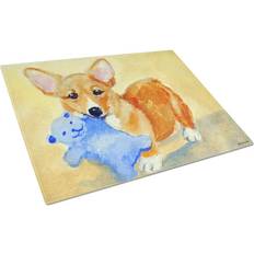 Caroline's Treasures Corgi and Teddy Bear Chopping Board 15.38"