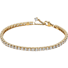 Sparkling Tennis Bracelet - Gold/Transparent