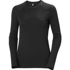 Damen Basisschicht Helly Hansen Women's Lifa Merino Midweight Crew Base Layer - Black