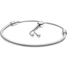 Pandora Women Bracelets Pandora Moments Snake Chain Slider Bracelet - Silver/Transparent