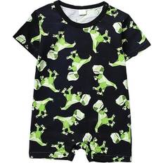 Infant Dinosaur Dog Jumpsuit - Black