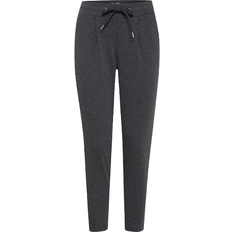 Ichi Kate Cropped Pant - Dark Gray Melange