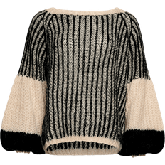 Noella Liana Knit Sweater - Cream/Black