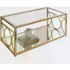 Steve Silver Olympia Cocktail Gold Coffee Table 47x23.5"