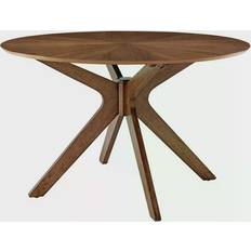 Round Dining Tables modway Crossroads Brown Dining Table 47"