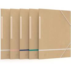Oxford Touareg Cardboard Pockets with 3 Elastic Flaps A4 5-pack