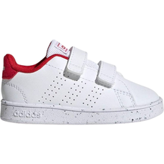 Adidas Infant Advantage Lifestyle Court Hook & Loop - Cloud White/Cloud White/Better Scarlet