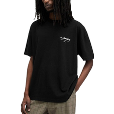 AllSaints Underground Oversized Crew T-shirt - Jet Black