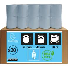 Quittungsrollen reduziert Exacompta Safe Contact Credit Card Receipt Roll 57mmx40mmx18m 20-pack