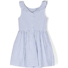 Ralph Lauren Kids Vertical-Stripe Seersucker Dress - White