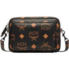 MCM Maxi Visetos Aren Crossbody Bag - Black