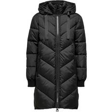 Only Long Puffer Jacket - Black