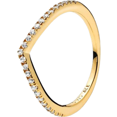 Pandora Sparkling Wishbone Ring - Gold/Transparent