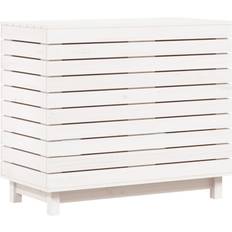 Wood Laundry Baskets & Hampers vidaXL white, 88,5 Laundry Basket Laundry Hamper Lid Laundry Sorter