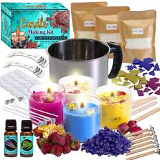 Candle Making Kit Beeswax - 22 Pcs ALL-INCLUSIVE DIY Candle Making Kit for  Adult
