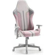 Gaming Chairs X Rocker Mysa PC Gaming Chair Gray/Pink/Gray Base
