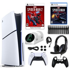 Miles morales ps5 Sony PS5 Spider Man 2 Console with Miles Morales Game and Accessories Kit White White