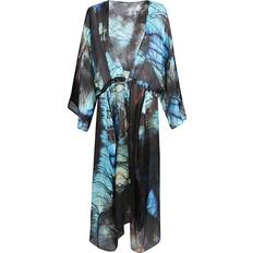 S Swimsuit Cover-Ups & Sarong Wraps MONA SWIMS Silk beach cover-up kimono MULTICOLOUR